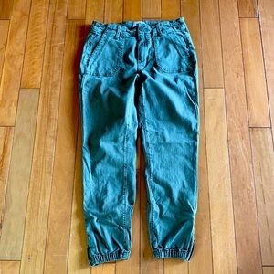 Paige green denim pants